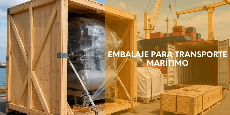 Embalaje para transporte marítimo